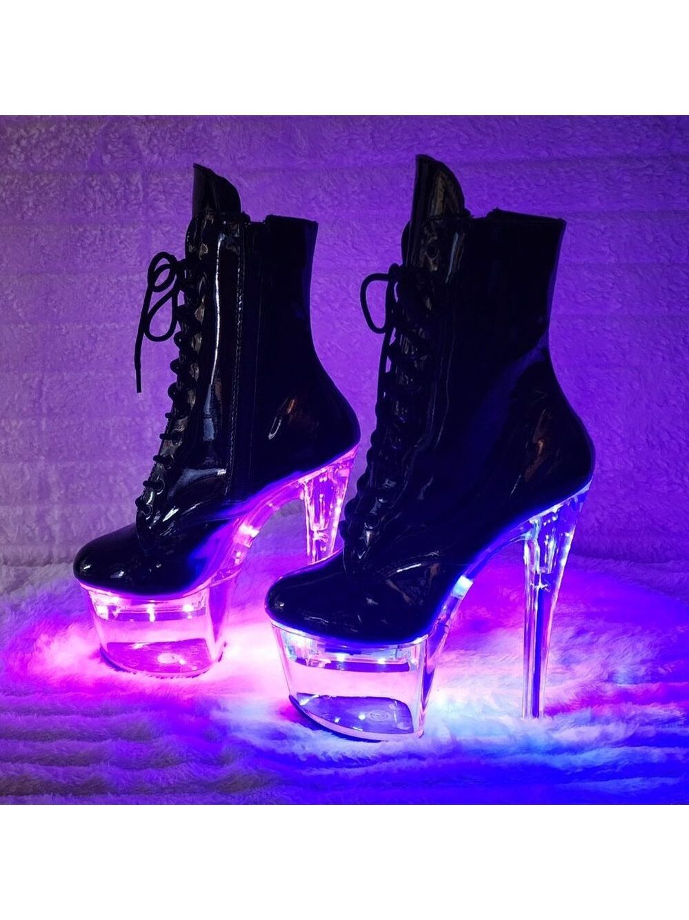 FlashDance 7" Led Light up Platform Ankle Boots Flash dance